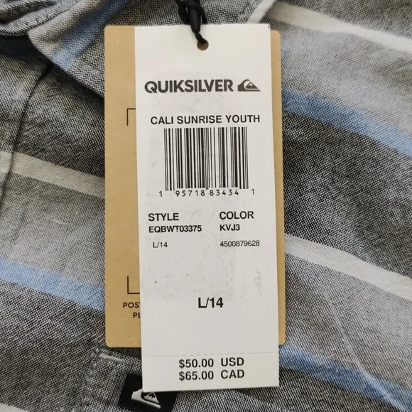 170. Quiksilver Cali Sunrise Woven Top | Color: Black Cali Sunrise - Picture 10 of 10